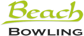 Logo der Firma Beach Bowling mit grünem Schriftzug auf schwarzem Hintergrund.